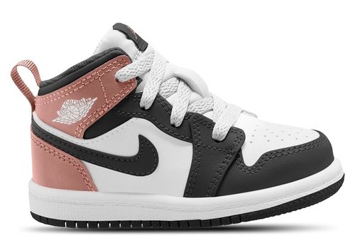 Air Jordan 1 Mid - White/Rust Pink/Black - DQ8425-100
