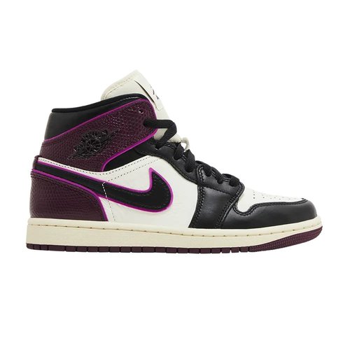 Air Jordan 1 Mid SE | Cream | Size 7 - Sail/Active Pink/Bordeaux/Black - FQ7818-101