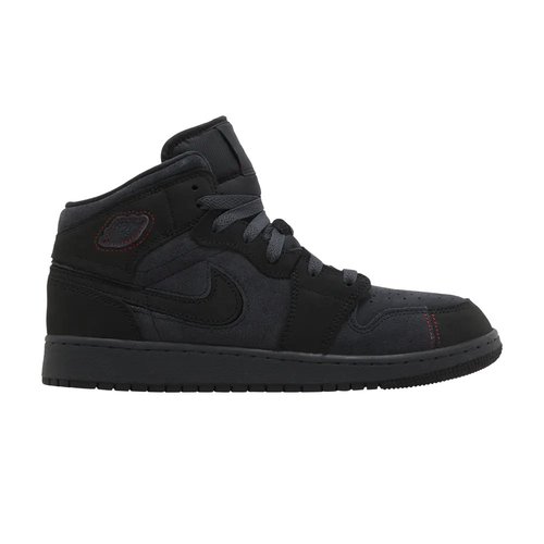 Air Jordan 1 Mid SE Craft - Dark Smoke Grey/Varsity Red/Black - FQ7742-001