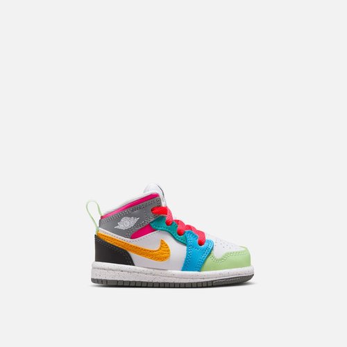 Air Jordan 1 Mid Se - White/Taxi/Dark Shadow/Hyper Pink/New Emerald/Vapor Green