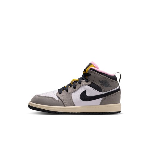 Air Jordan 1 Mid SE - White/Cave Stone/Dark Sulfur/Oil Grey - HQ2013-100