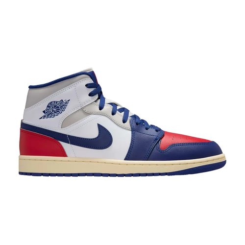 Air Jordan 1 Mid - White/University Red/Neutral Grey/Deep Royal Blue - DQ8426-102