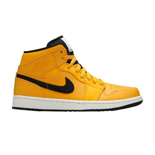 Air Jordan 1 Mid - University Gold/White-Gym Red-Black - 554724-700