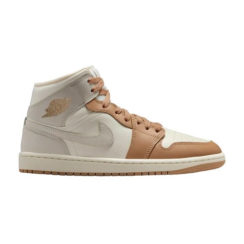 Air Jordan 1 Mid | White | Size 5.5 - Pale Ivory/Hemp/Sail/Light Orewood Brown - BQ6472-118