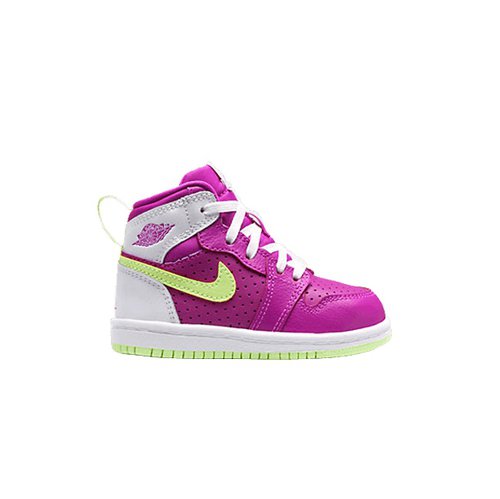 Air Jordan 1 Retro High - Fuchsia Flash/White/Liquid Lime - 705324-509