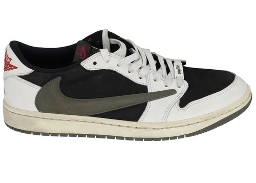 Travis Scott x Air Jordan 1 Retro Low OG SP Friends & Family | Green | Size 10.5 - Sail/University Red/Black - WMJDLS-452