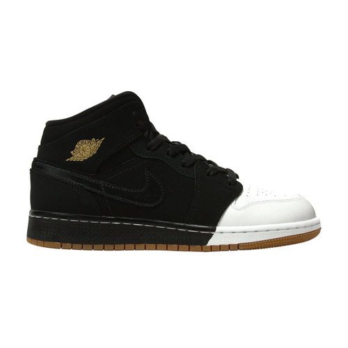 Air Jordan 1 Retro Mid - Black/Metallic Gold-White - 555112-021