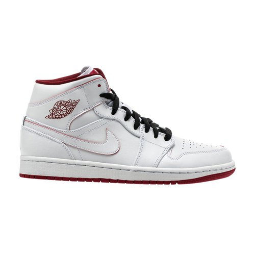 Air Jordan 1 Retro Mid - White/Gym Red-Black - 554724-103