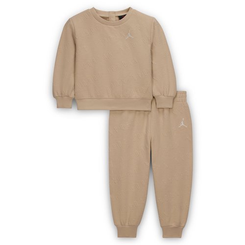 Air Jordan 12-24M 2-Piece Bubble Knit Crew Set - Brown - 65F175-X5C
