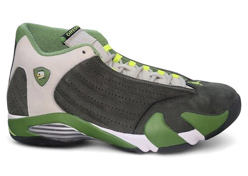 Air Jordan 14 Retro Oregon Ducks PE - Deep Pewter/Iron Ore - AJ14-1302732-LN4