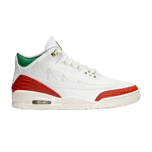 Air Jordan 3 Retro - Summit White/Pine Green/Dragon Red/Metallic Gold - IO1752-100