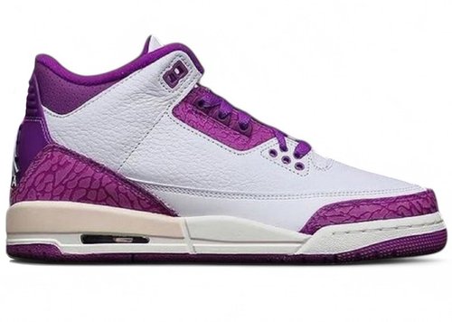 Air Jordan 3 Retro - White/Vapor Green/Vivid Purple - HQ0784-100