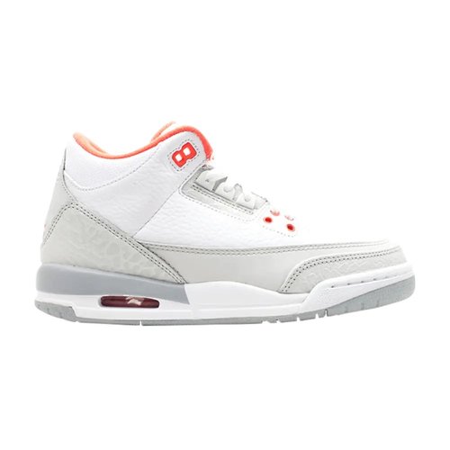 Air Jordan 3 Retro - White/Crimson-Ntrl Gry-Wlf Gry - 441140-101