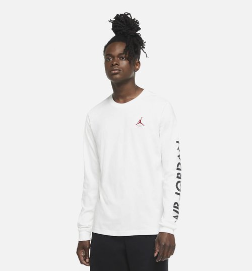 Кроссовки женские подростковые nike air jordan 1 black&orange 36-41 GFX Long Sleeve Shirt - White - DD0405-100