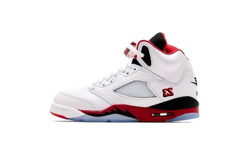 Air Jordan 5 Retro - White/Black/Fire Red - HQ7980-101