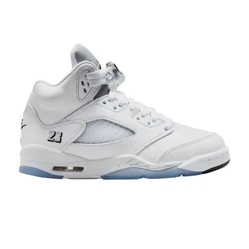 Air Jordan 5 - White/Metallic Silver/Black - HQ7980-103