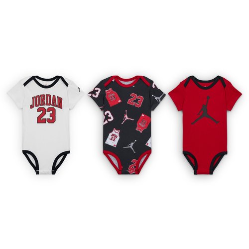 Air Jordan 6-9M 23 Jersey Bodysuit Set 3-Pack - Black - 65F180-023