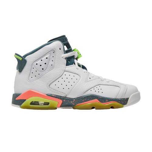 Air Jordan 6 Retro - White/Ghost Green-Hasta-Bright Mango - 384665-114