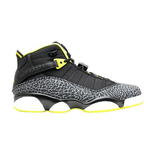 Air Jordan 6 Rings | | Size 12.5 - Black/Venom Green-Wht-Cmnt Gry - 322992-033