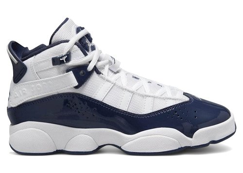 Air Jordan 6 Rings - White/Neutral Grey/Midnight Navy - 323419-124