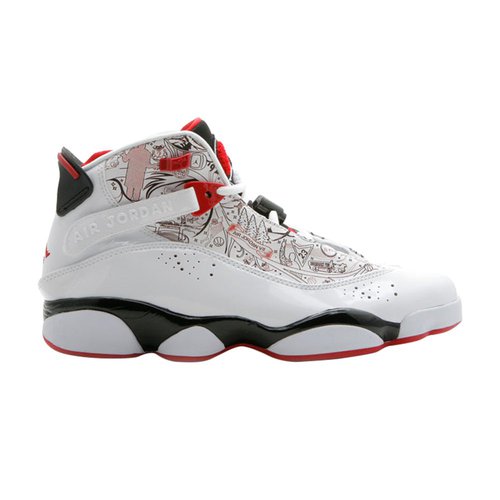 Air Jordan 6 Rings - White/Varsity Red-Black - 322992-162