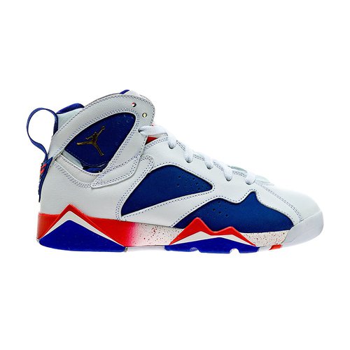 Air Jordan 7 Retro - White/Metallic Gold Coin-Deep Royal Blue-Fire Red-Lite Iron Ore - 304774-123