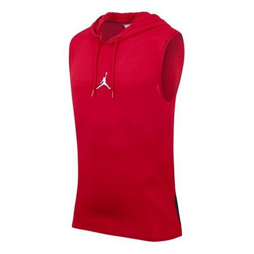 Air Jordan Air Dri-Fit Back Alphabet Printing Hooded Gym Vest - Red - CW0373-687