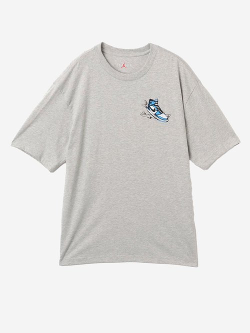 Air Jordan AJ1 gray T-shirt with graphics - HQ8972-050