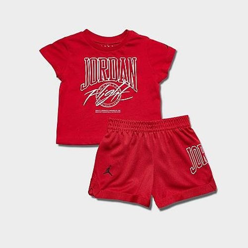 Air Jordan Beyond The Arc T-Shirt and Mesh Shorts Set - Gym Red - 65D803-608