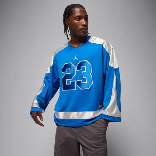 Air Jordan Brooklyn Collegiate Hockey Jersey - Sport Blue/Sail/Sail - HV0109-459