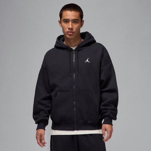 Air Jordan Brooklyn Fleece Oversized Full-Zip Hoodie - Black/Sail - IB7231-010