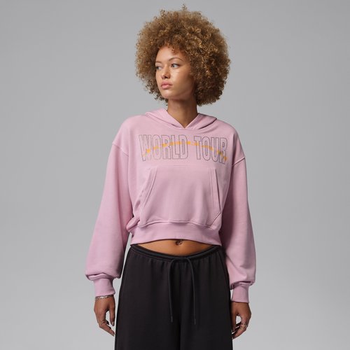 Air Jordan Brooklyn Fleece Pullover Hoodie - Iced Carmine - IF1398-676