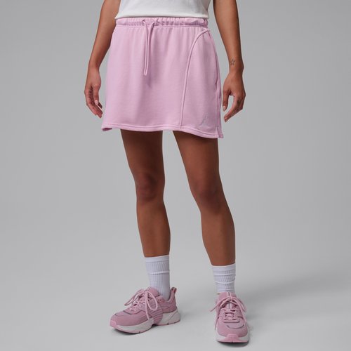 Air Jordan Brooklyn Fleece Skirt - Iced Carmine/White - IF1357-676