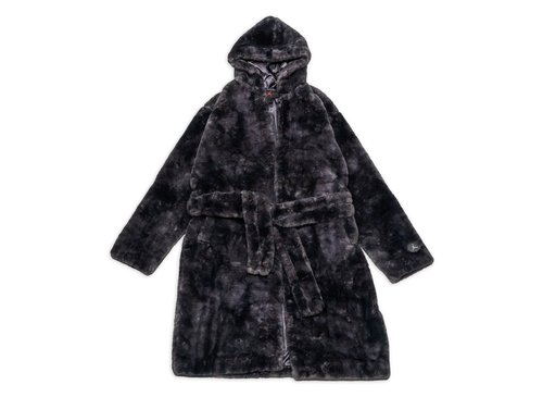Air Jordan Brooklyn Faux Fur Robe - Thunder Grey - HV1044-036