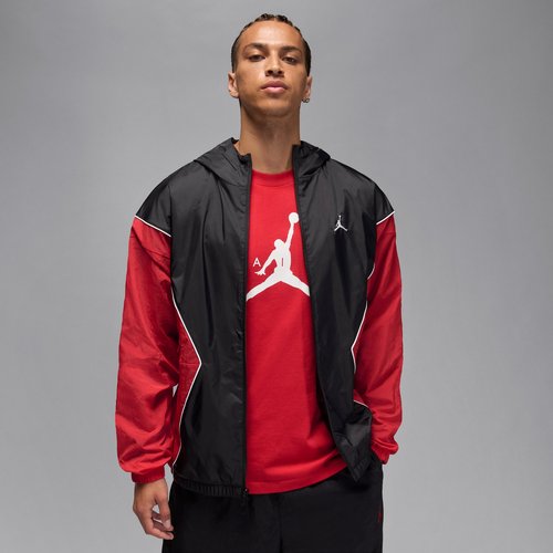 Air Jordan Brooklyn Jacket - Black/Gym Red/White/White - HF9333-013