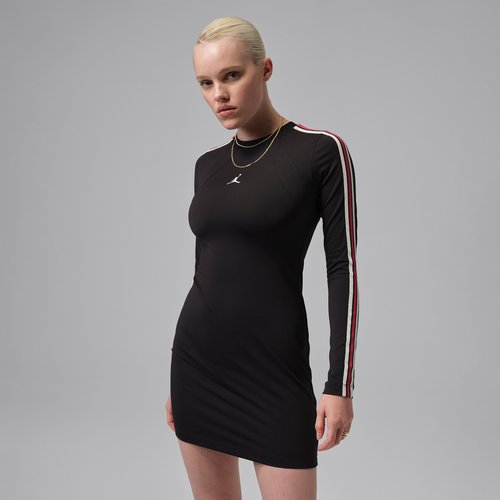 Air Jordan Brooklyn Long-Sleeve Dress - Black/Gym Red/Sail - IF1080-010