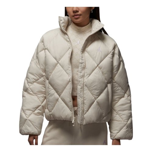 Air Jordan Brooklyn Quilted Puffer Jacket - Light Orewood Brown - HV0418-104