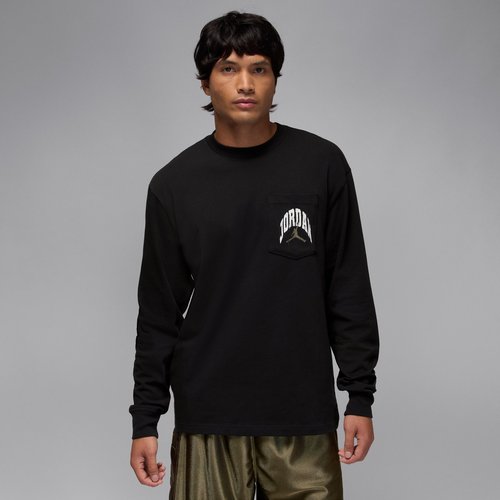 Air Jordan Brooklyn Realtree Long-Sleeve Pocket Crew Neck - Black/Sail - HV4567-010