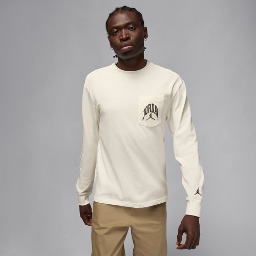 Air Jordan Brooklyn Long-Sleeve Pocket Crew Neck - Sail/Black - HV4567-133