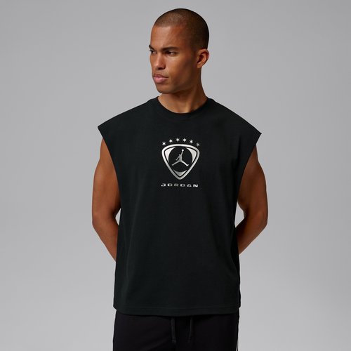 Air Jordan Brooklyn Sleeveless Top - Black/Metallic Silver - IR1883-010