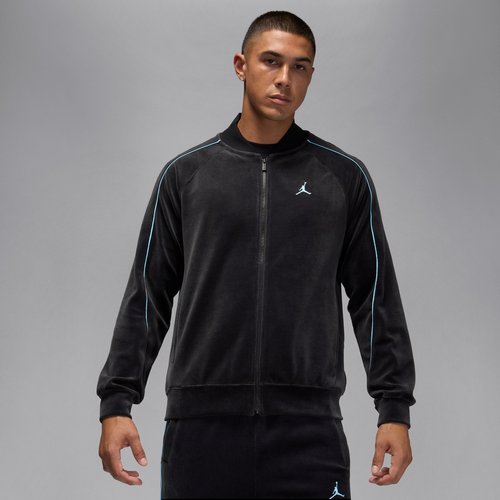 Air Jordan Brooklyn Velour Track Jacket - Black/Blue Chill - HV1870-011