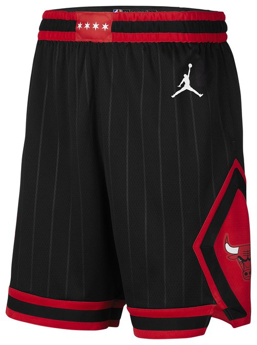 Air Jordan NBA Chicago Bulls Statement Edition Swingman DriFit Shorts - Black/White/Red - CV9555-010