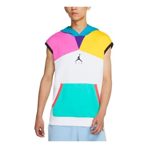 Air Jordan Casual Sleeveless Pullover hoodie Quick Dry Printing Vest - White - DM0716-100