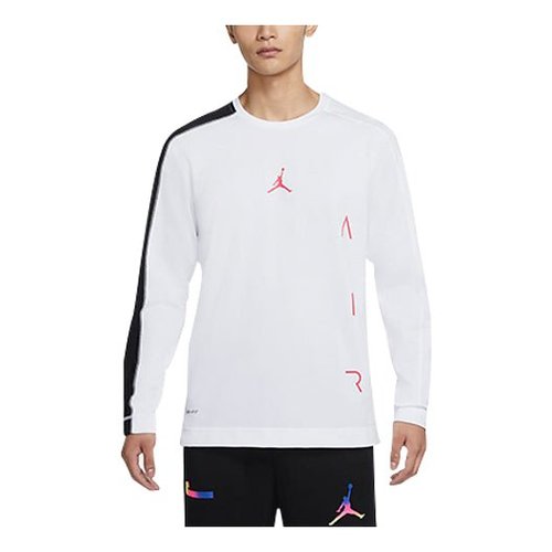 Air Jordan Casual Sports Round Neck Long Sleeves - White - DB4367-100
