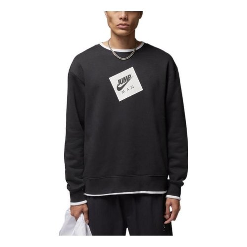 Air Jordan Contrasting Colors Patch Hoodie Black - DV4524-010