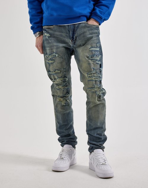 Air Jordan Craig Sean Slim Distressed Denim Jeans - Blue - JS2310-DESERTTINT