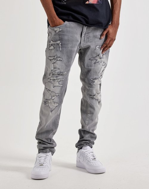 Air Jordan Craig Sean Slim Distressed Denim Jeans - Grey - JS2310-CEMENTGREY