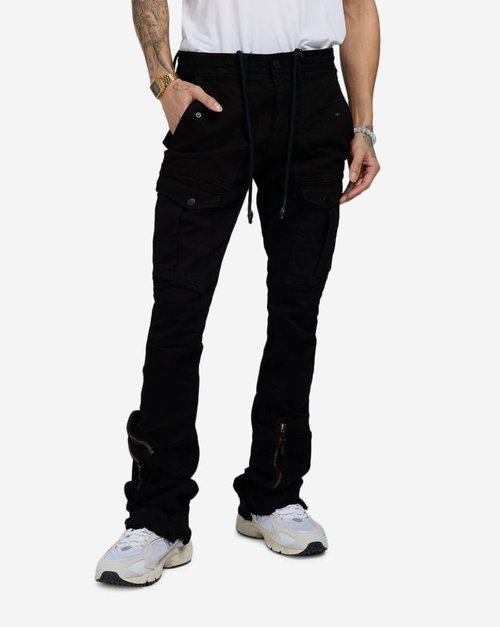 Air Jordan Craig Stacked Herringbone Twill Cargo Pant - JTF320-BLK