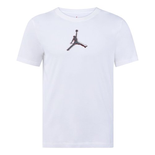 Air Jordan Dri-FIT 3D Logo Funny Printing Knit Quick Dry Short Sleeve T-Shirt - White - CZ8088-100