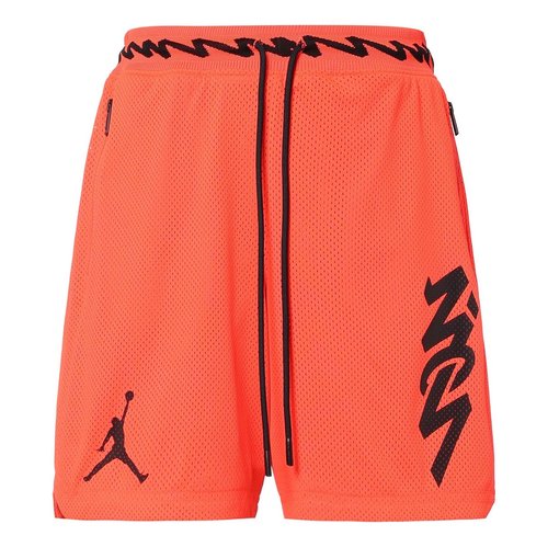 Air Jordan Dri-FIT Zion Mesh Basketball Sports Alphabet Printing Quick Dry Breathable Shorts - Red - DH0597-635